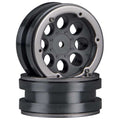 Axial AX8087 Black 8-Hole 1.9" Bead-Lock Wheels(2) 12mm Hex: 1/10