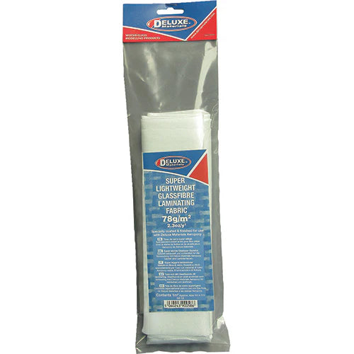 Deluxe Materials BD14 Lightweight Fiberglass Cloth, 2.0oz, 1 Sq Meter, White