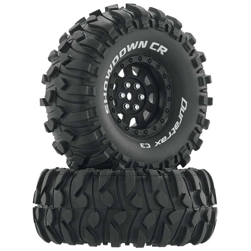 DuraTrax DTXC4034-FINAL Showdown CR C3 Mounted 1.9" Crawler Tires, Black (2)