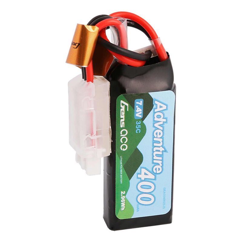 Gens Ace GEA354002SJS 400mAh 2S 7.4V 35C LiPo Battery SCX24