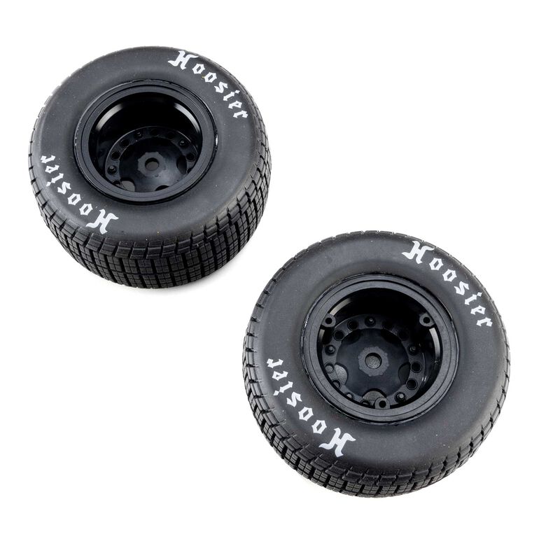 Losi LOS-4247 Hoosier Tires Soft Mounted Black Wheels 22S DLM (2)