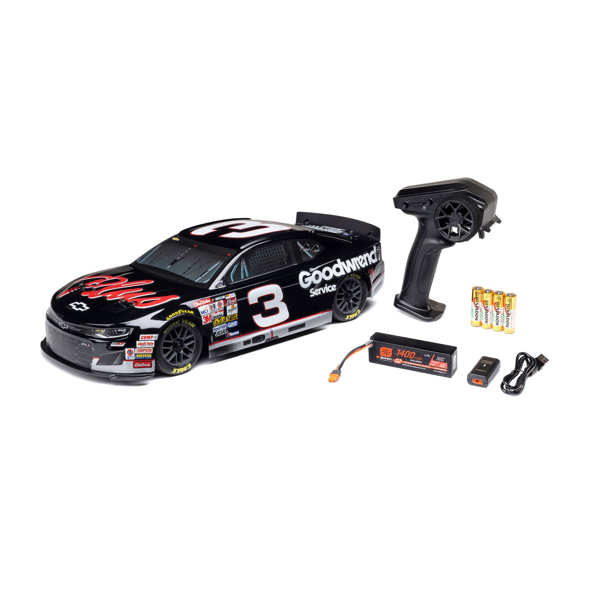 1/12 Losi LOSF1122503 NASCAR RCR No. 3 GM Goodwrench (Battery & Charger Included)