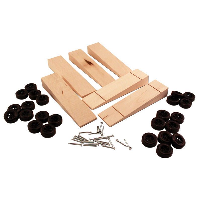 PineCar 4050 Wedge Car Bulk Kit 6 Pinewood Derby Blocks Wheels Axles