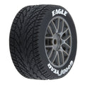 Pro-Line 1028310 1/12 Goodyear Eagle Wet Tires F/R MTD Gray Wheels (4): Losi NASCAR