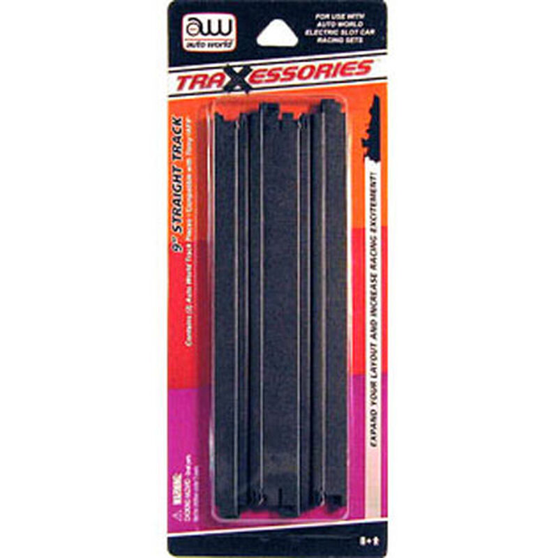 Auto World RDZ00172 HO Slot Car Track 9 Inch Straight Track Pair 2 Pieces