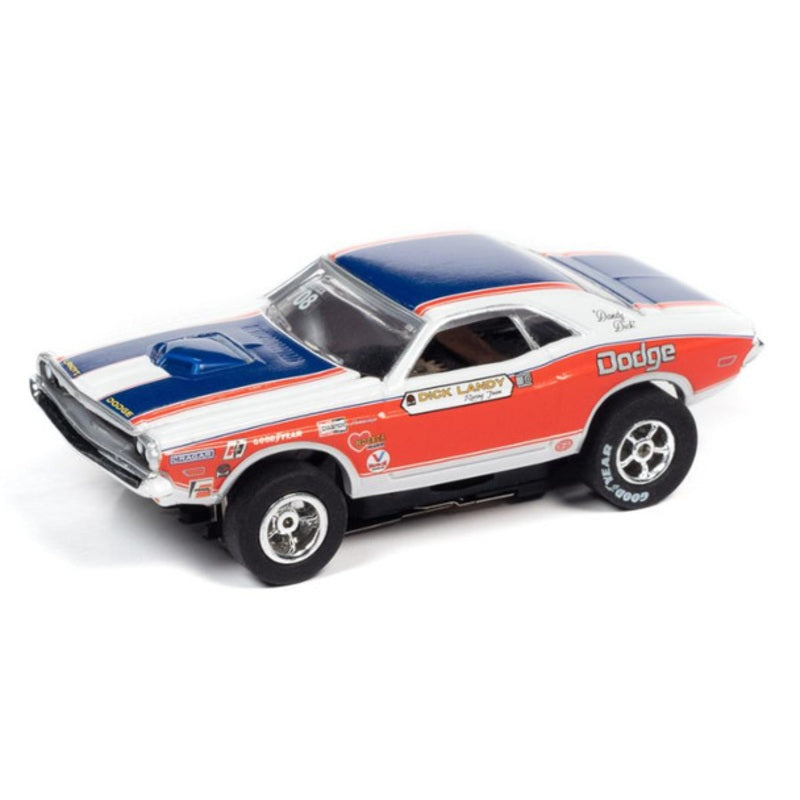 Auto World SC361 Dick Landy 1971 Dodge Challenger HO Slot Car X-Traction AFX Tomy Compatible