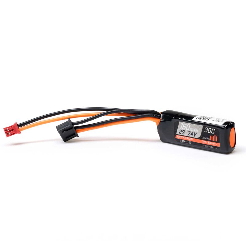 Spektrum SPMX-1122 160mAh 2S 7.4V 30C LiPo Battery PH2.0 Axial SCX30
