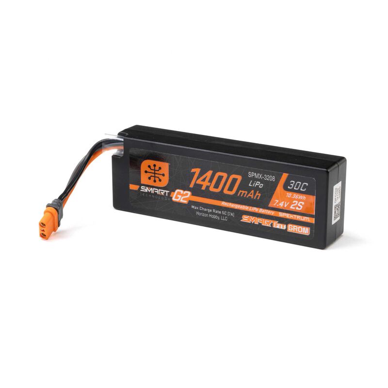 Spektrum SPMX-3208 1400mAh 2S 30C Smart G2 LiPo IC2 SmartFit Grom