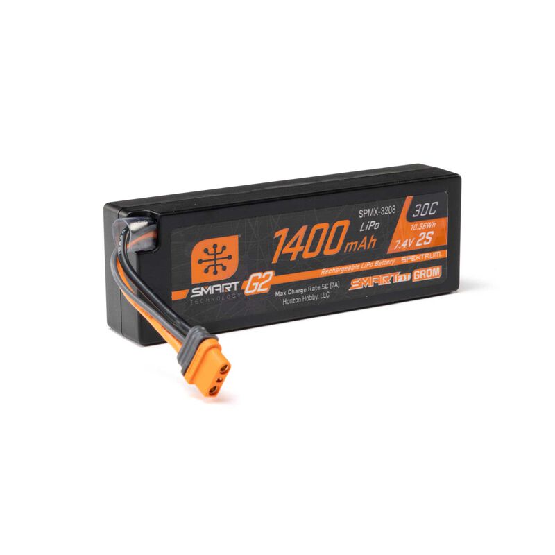 Spektrum SPMX-3208 1400mAh 2S 30C Smart G2 LiPo IC2 SmartFit Grom