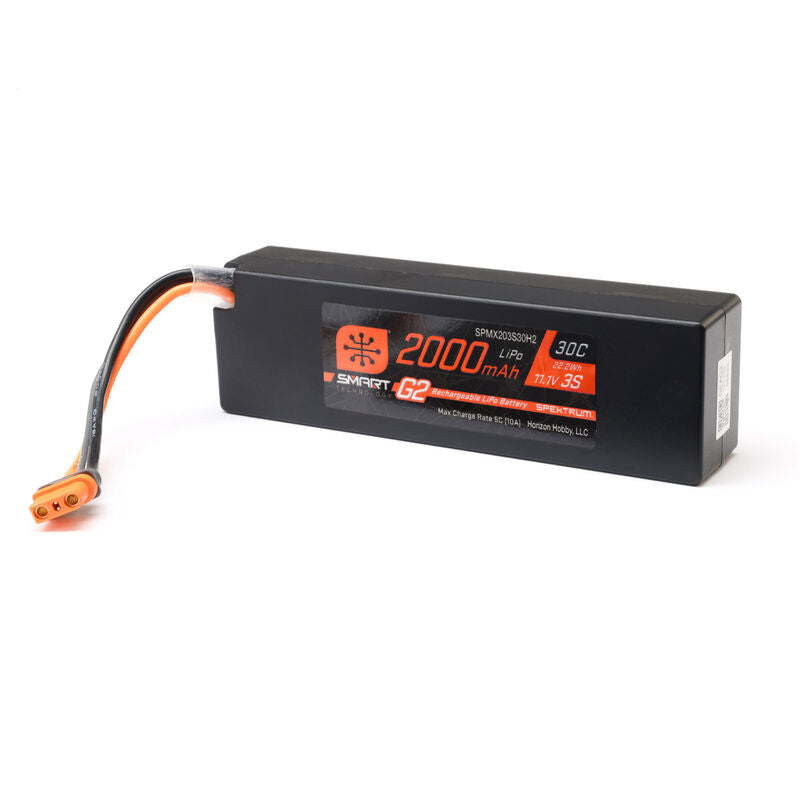 Spektrum SPMX203S30H2 11.1V 2000mAh 3S 30C Smart G2 LiPo IC2 Battery