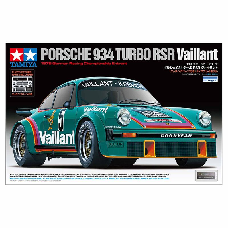 Tamiya 24334 1/24 Porsche 934 Turbo RSR Vaillant Limited Edition Model Kit