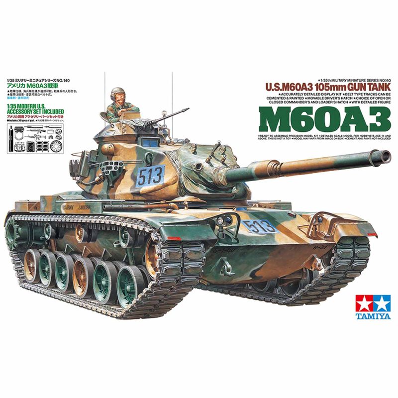 Tamiya 35140 1/35 U.S. M60A3 105mm Gun Tank Limited Edition