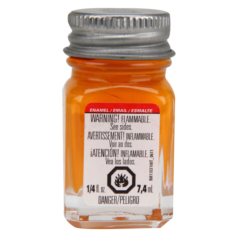 Testors 1126TT Tangerine Gloss Enamel Paint 1/4 oz Model Hobby Paint
