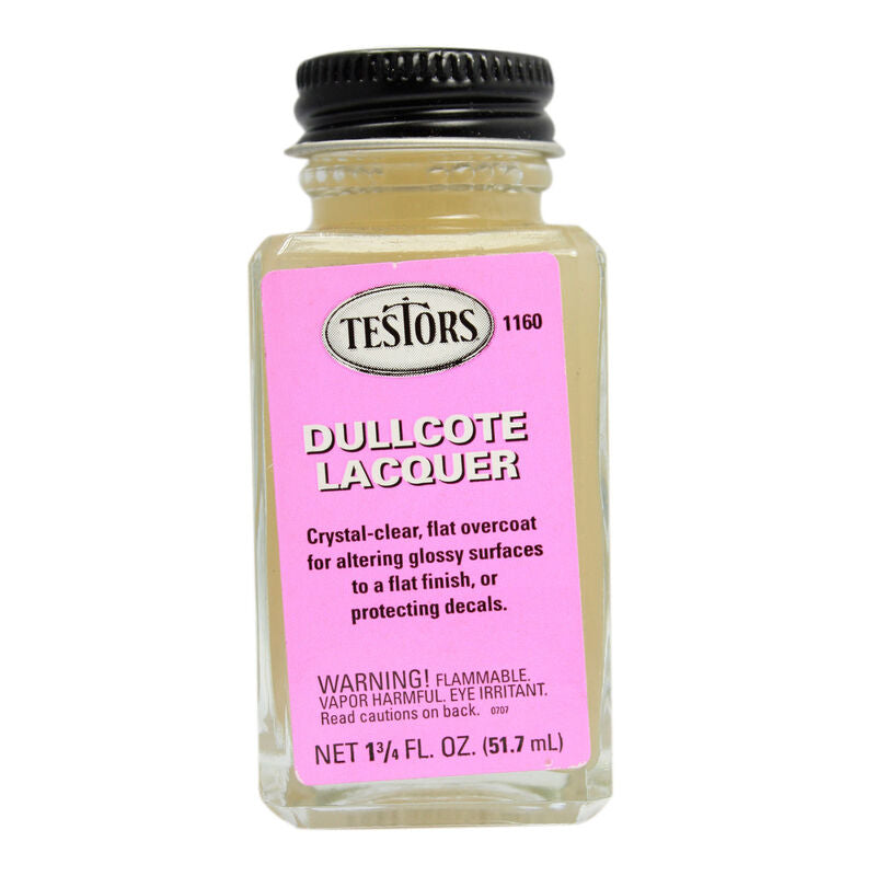 Testors 1160X Dullcote Lacquer 1-3/4 oz Clear Matte Finish Model Paint