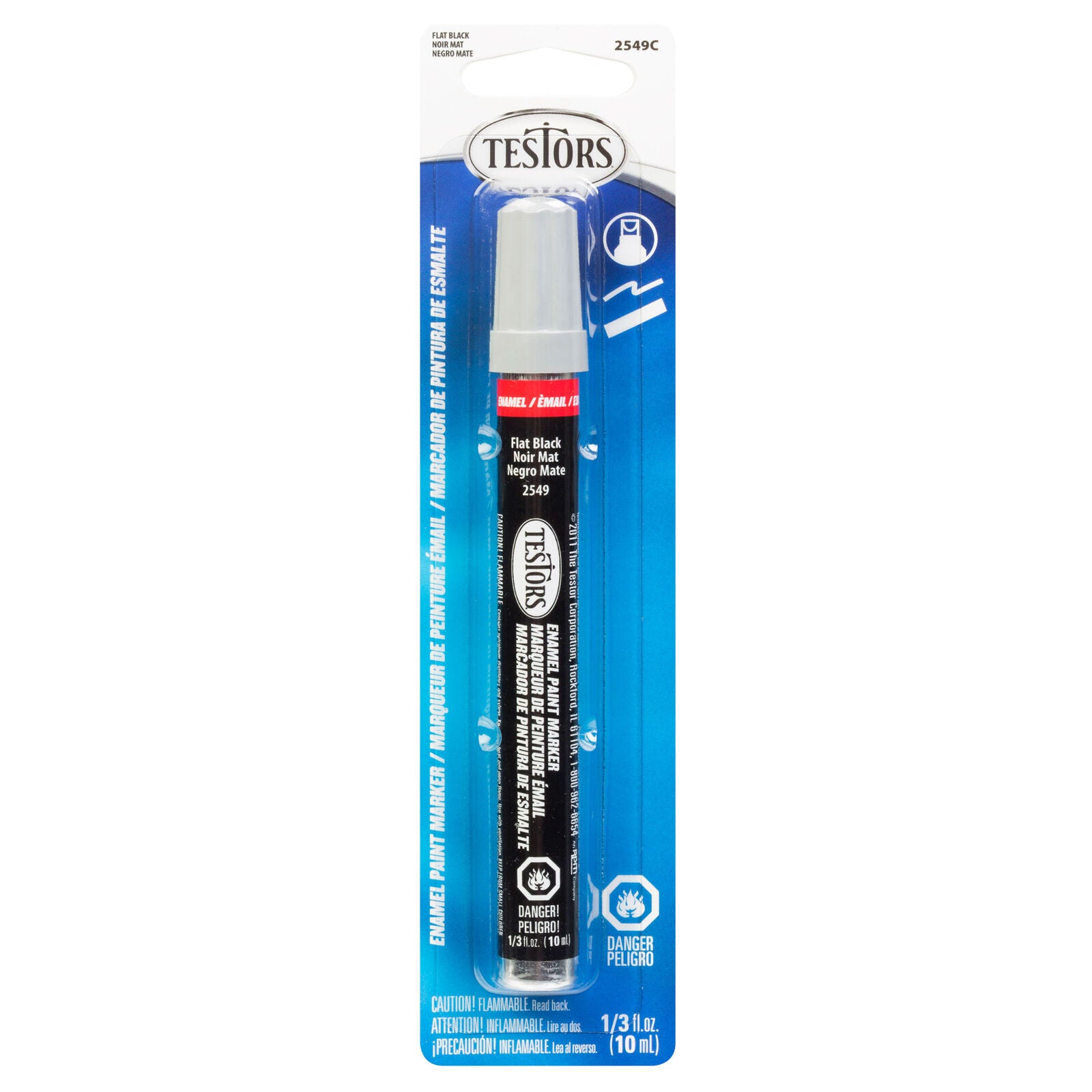 Testors 2549C Paint Marker (1), Flat Black