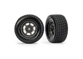 Traxxas 10474X Dirt Oval Gray Rear Wheels w/ Hoosier Tires (2)
