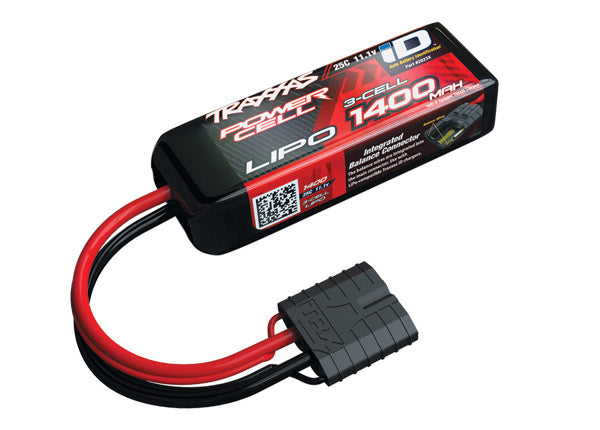 Traxxas 2823X LiPo Battery 25C 11.1V/Volt 3S/Cell 1400mAh TRA ID & Plug: 1/16