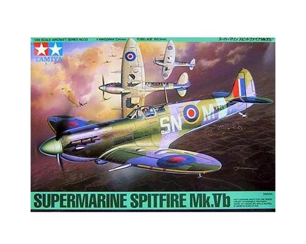 Tamiya 61033 1/48 Supermarine Spitfire Mk.Vb WWII RAF Fighter Model Kit