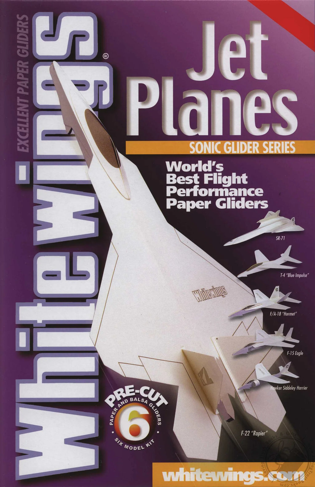 White Wings AG666 Sonic Glider Series Jet Planes 6 Model Kit Sealed Japan