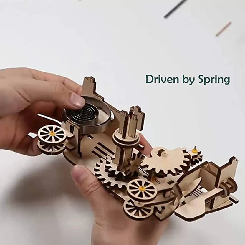 ROKR LK702 Air Vehicle Mechanical Gears 3D Wooden Airship Puzzle Kit 229 Pieces