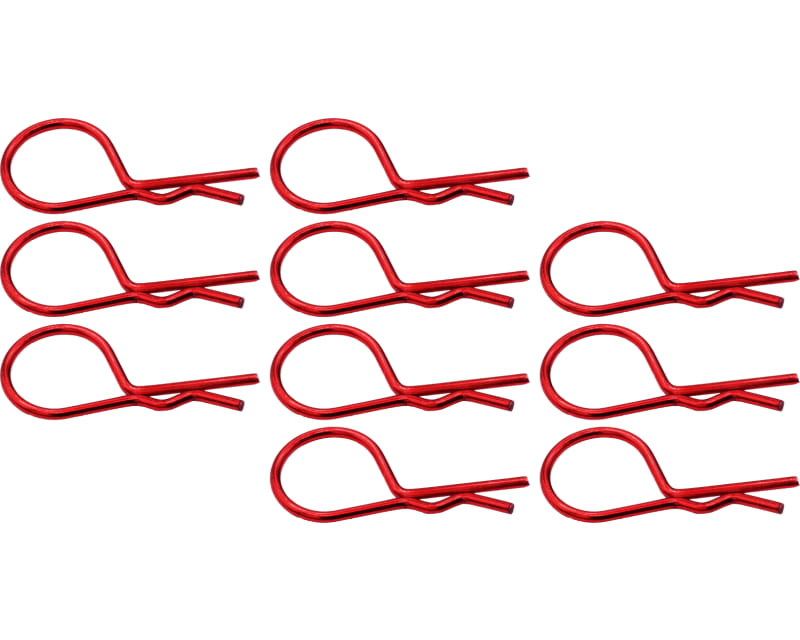 Hot Racing AC02M02 Shinny Red Large Body Clips (10)