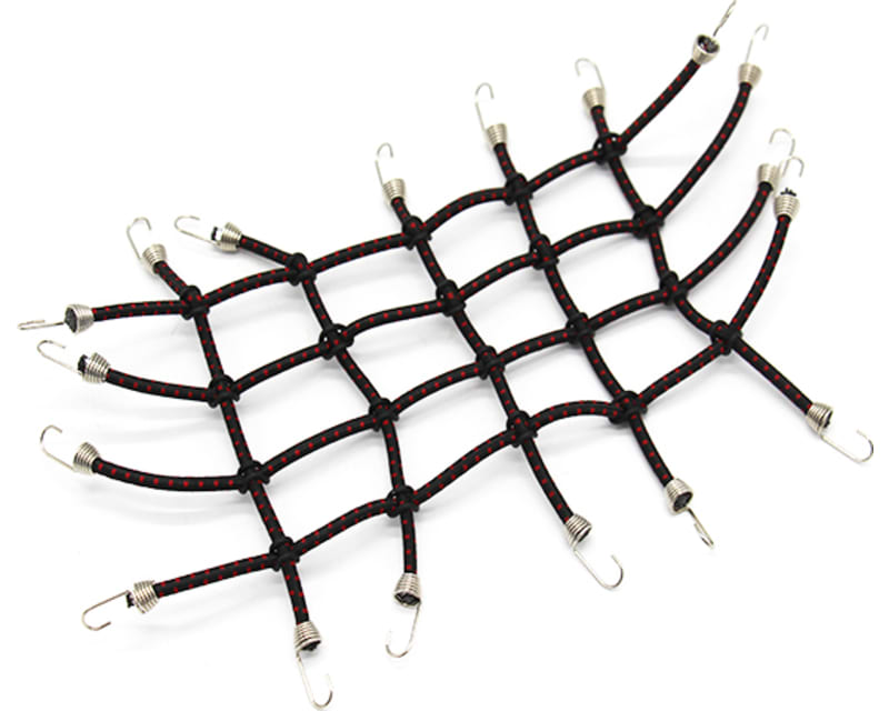 Hot Racing ACC468KN02 RC 1/10 Scale Cargo Net: Black/Red Kit