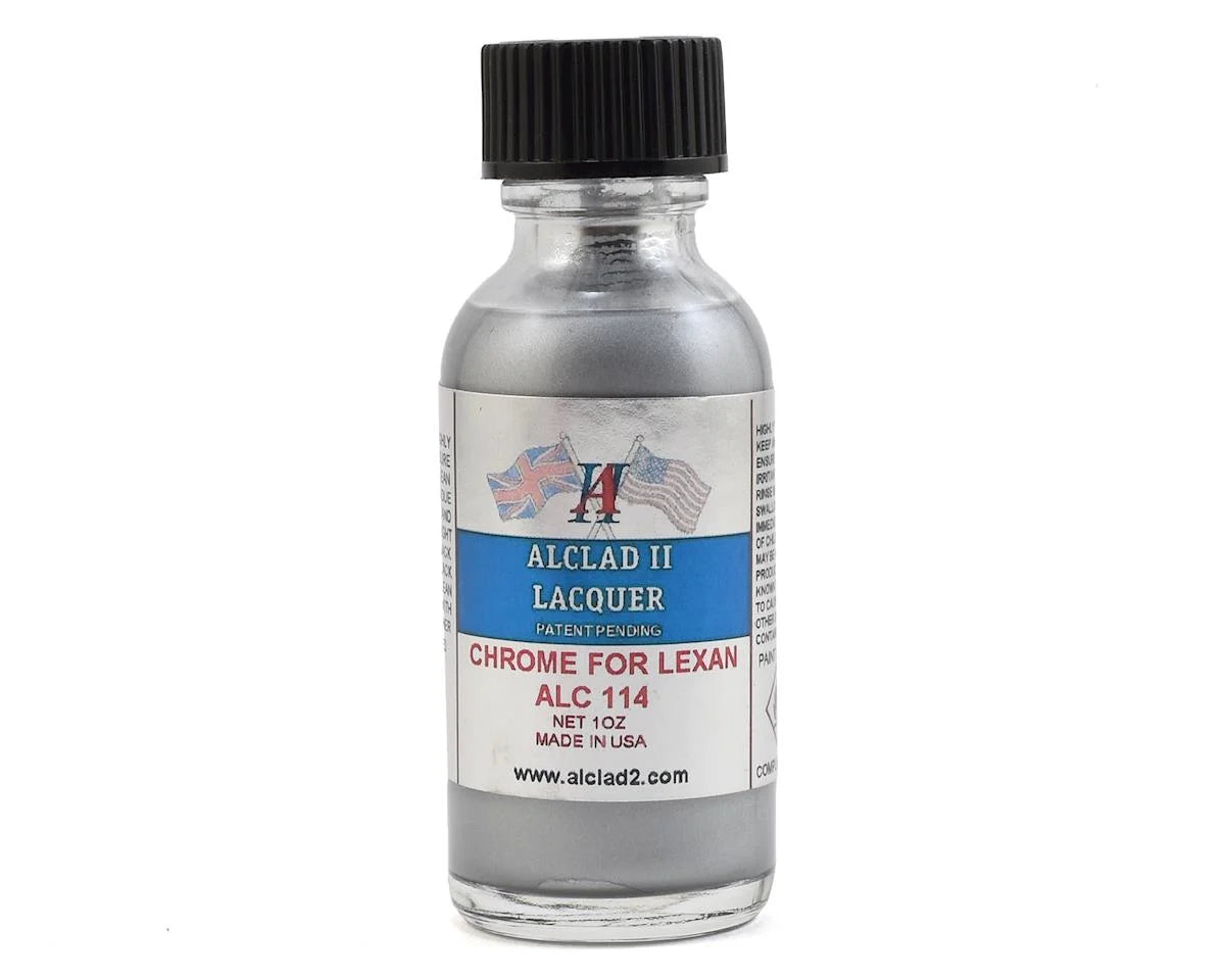 Alclad II Lacquers 114 Chrome for Lexan Lacquer Paint 1oz