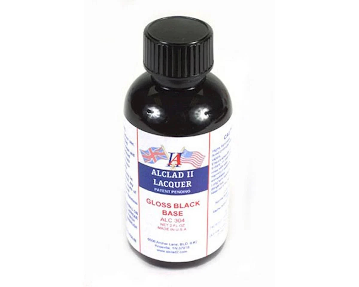 Alclad II Lacquers 304 Gloss Black Base Paint 2oz