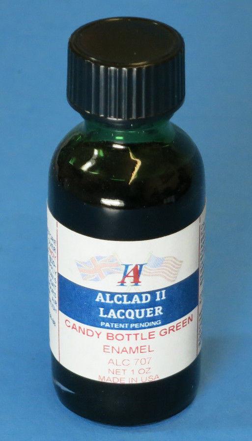 Alclad II Lacquers 707 Candy Bottle Green Enamel Lacquer Airbrush Paint 1 oz