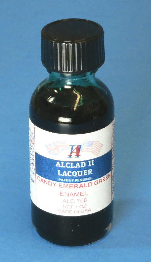 Alclad II Lacquers 708 Candy Emerald Green Enamel Lacquer Airbrush Paint 1 oz