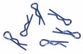 Team Associated 1736 FT-Factory Team Metallic Blue Body Clips (6) Short