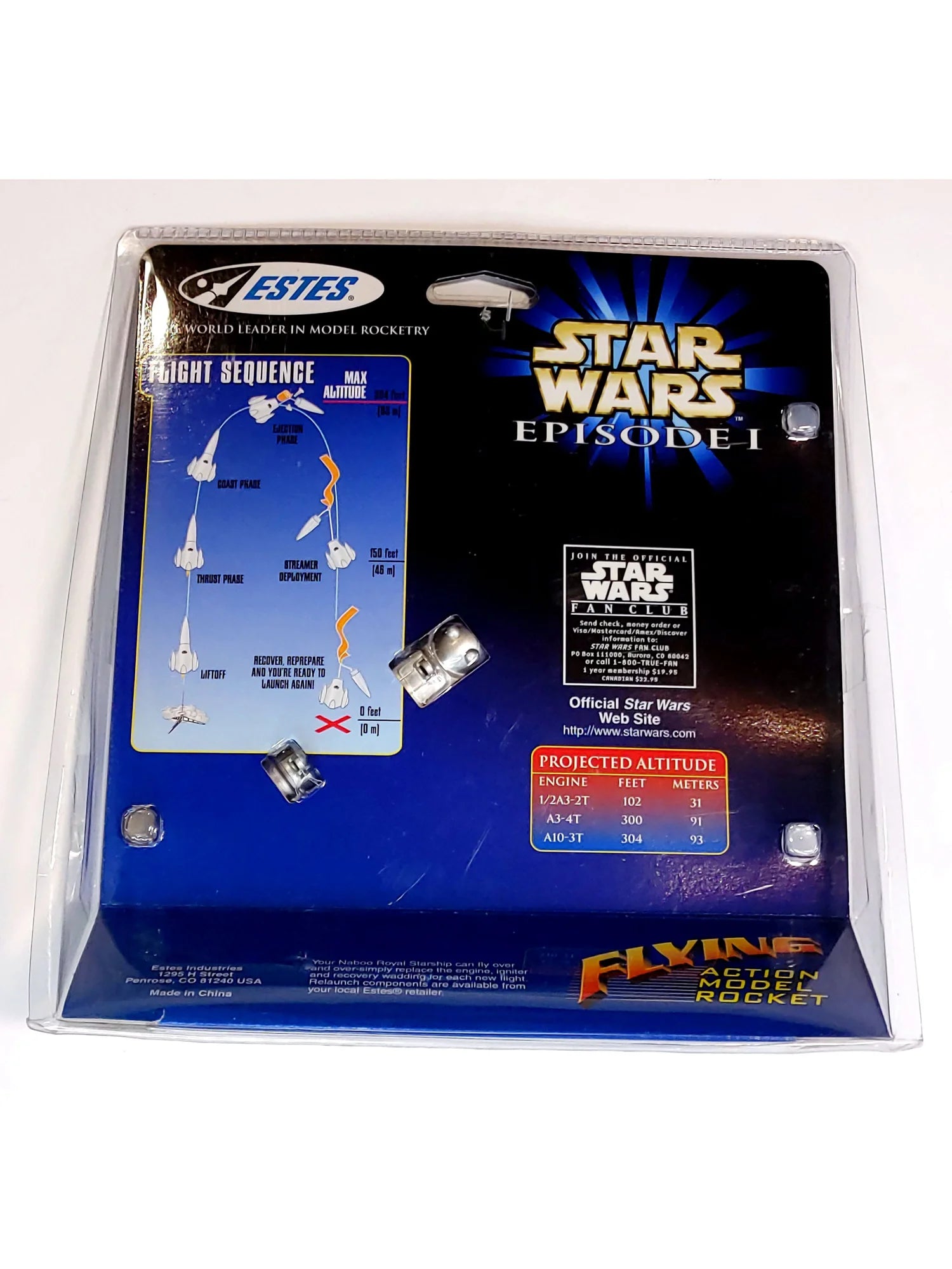 Estes 1834 Star Wars Episode I Naboo Royal Starship Flying Model Rocket Kit