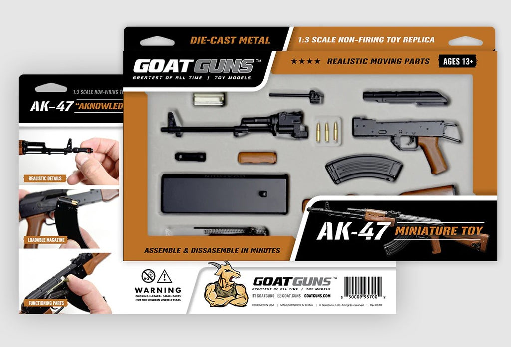 Goat Guns AK47 Black Miniature 1:3 Scale Die-Cast Model Kit AK-BLACK
