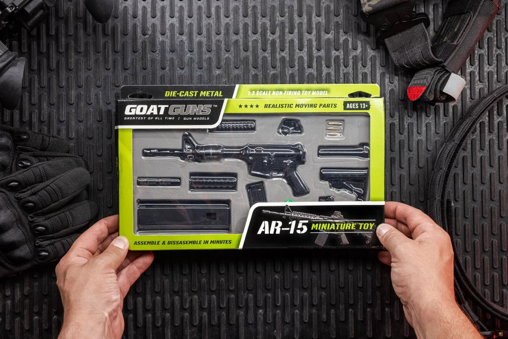 Goat Guns AR-BLACK AR15 Mini Model Black 1:3 Scale Die-Cast