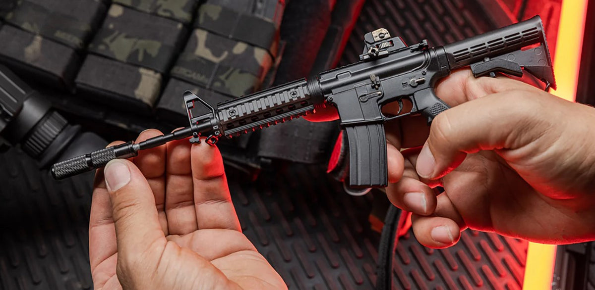 Goat Guns AR-BLACK AR15 Mini Model Black 1:3 Scale Die-Cast