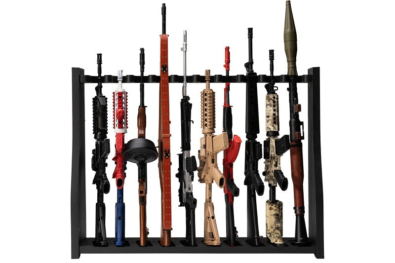 GoatGuns RACK-BLACK 1:3 Scale 10 Slot Miniature Gun Rack Black