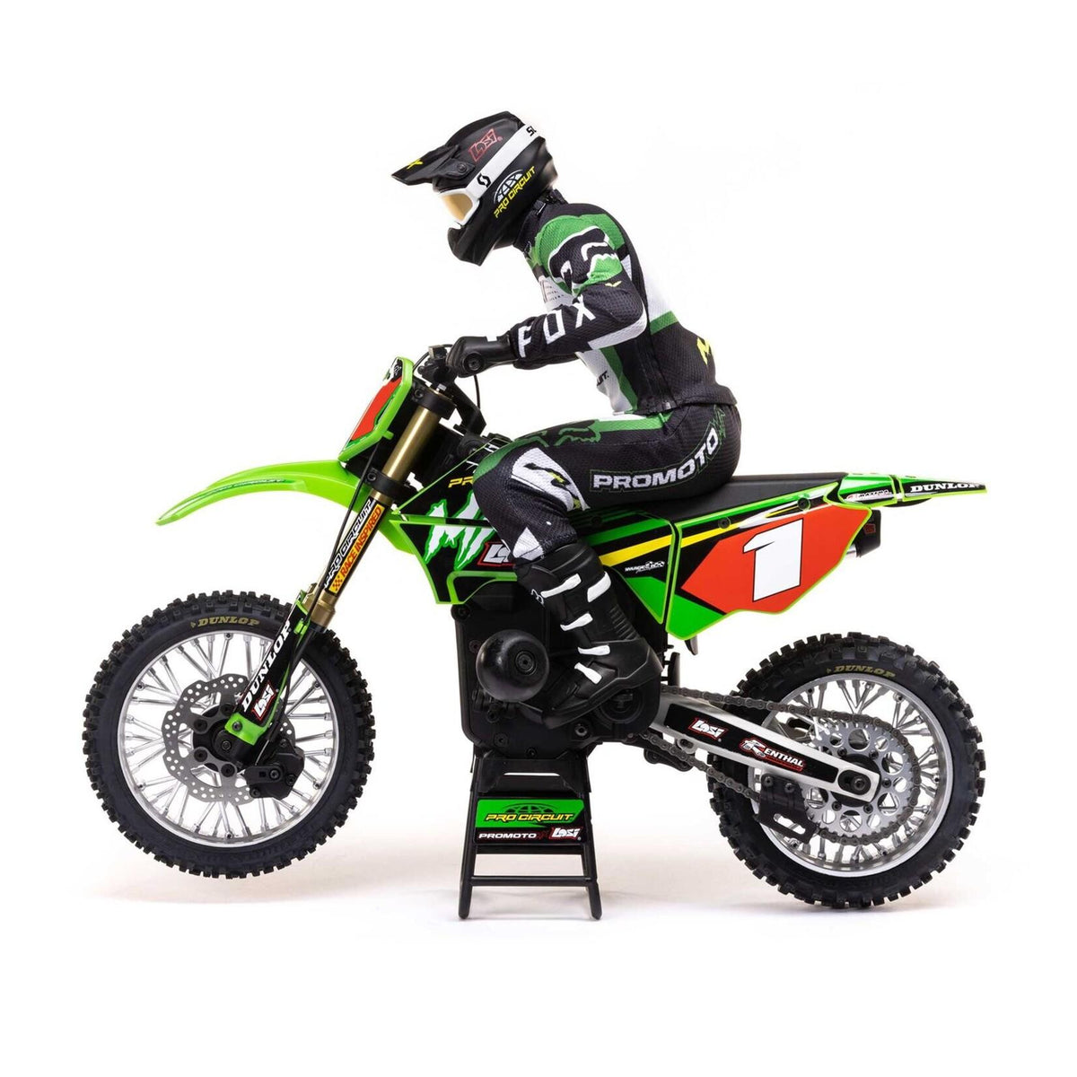 Losi LOS06002 Promoto-MX Pro Circuit 1/4 Scale RC Motorcycle RTR – Green