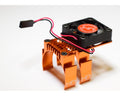 Hot Racing MH550TE03 Clip-on Two-piece Motor Heat Sink W/ Fan (Orange)