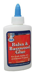 Midwest 361 Balsa & Basswood Glue 4 oz Wood Model Building Adhesive