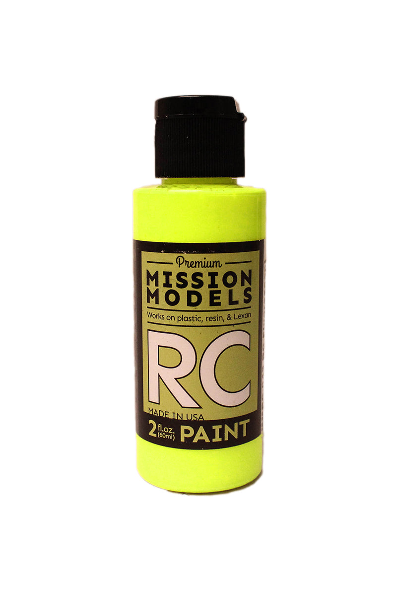 Mission Models MMRC-043 Fluorescent Racing Yellow RC Lexan Paint 2oz