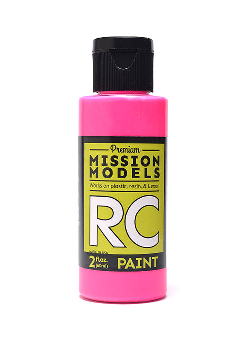 Mission Models MMRC-051 Fluorescent Racing Pink RC Paint 2oz Lexan