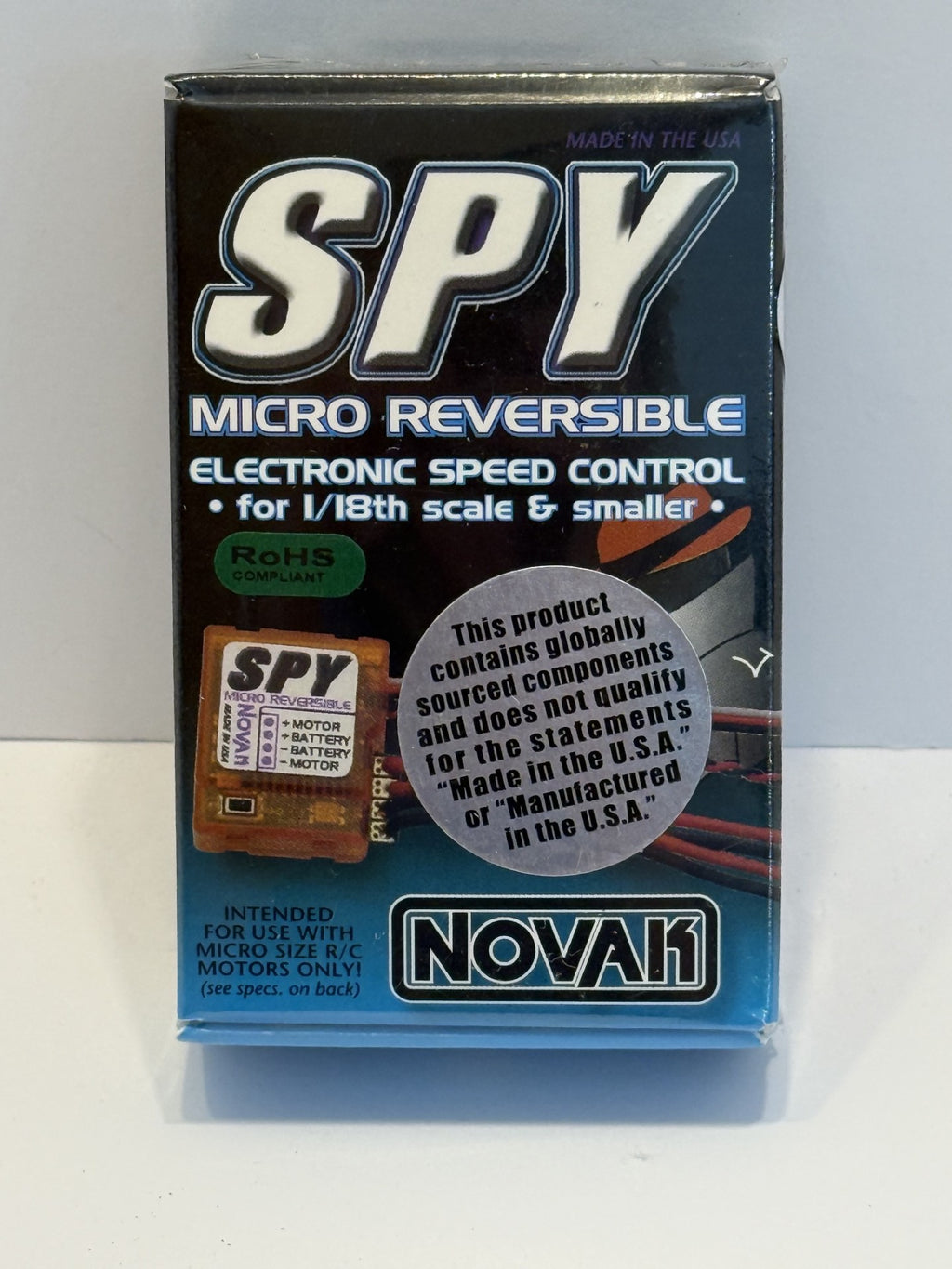 Novak 1870 Spy Micro Reversible Electronic Speed Control – 1/18 & 1/24 Scale