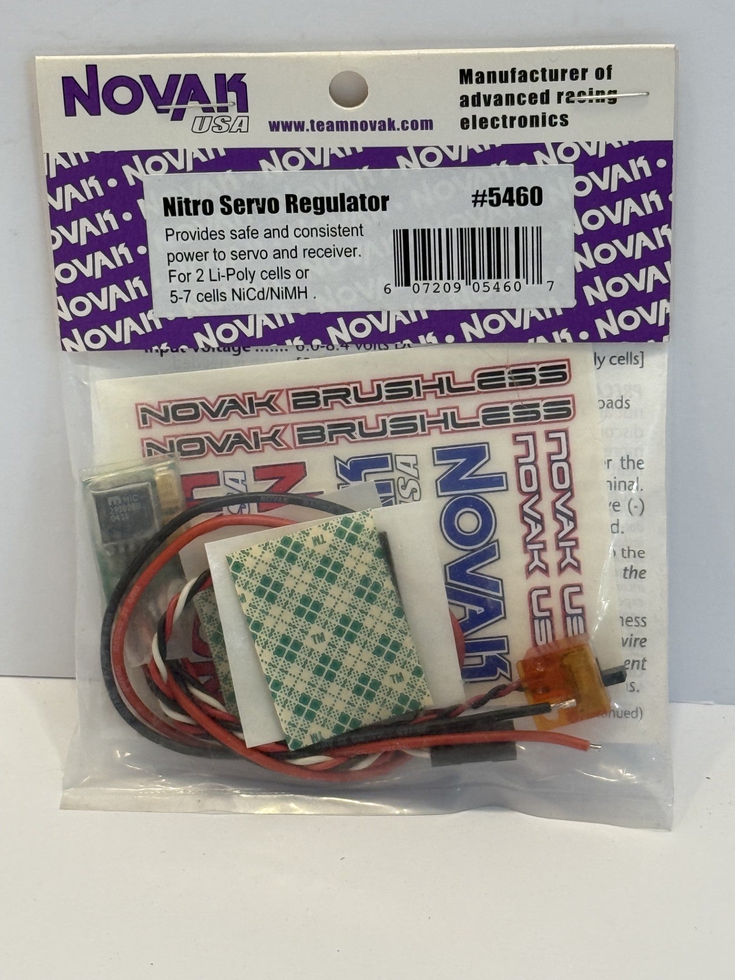 Novak 5460 Nitro Servo Regulator BEC 2S LiPo 6-8 Cell NiMH RC New