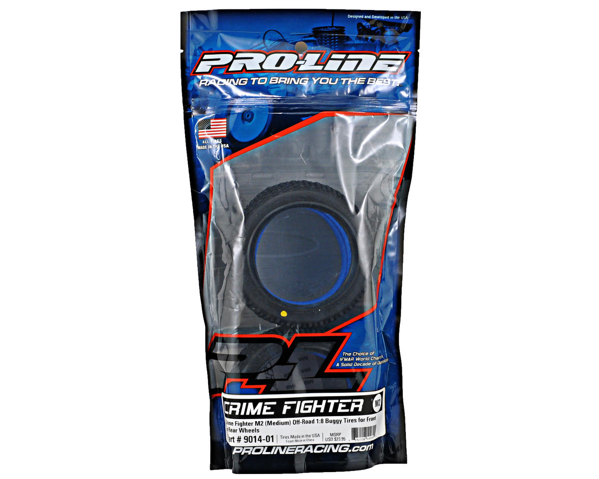 Pro-Line 9014-01 Crime Fighter 1/8 Buggy Tires w/Foam Inserts (2)