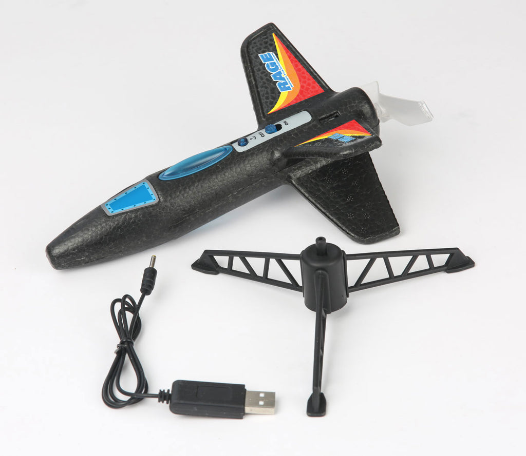 Rage R/C Spinner Missile RGR4130B Black Electric Free-Flight Rocket R/C Rocket