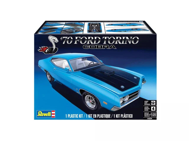 Revell 14534 1/25 1970 Ford Torino Cobra 128-Pc Model Kit Level 4