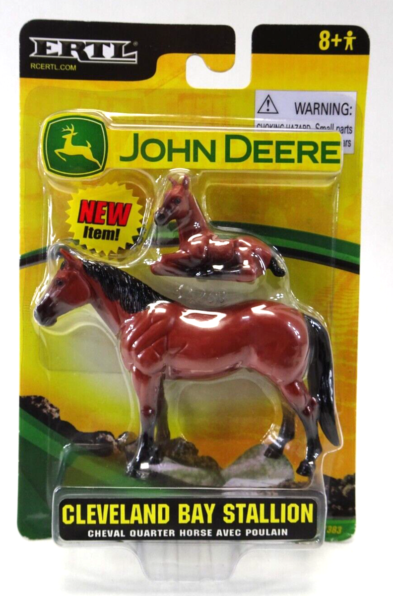 ERTL John Deere Cleveland Bay Stallion with Foal Horse Figures NEW Sealed