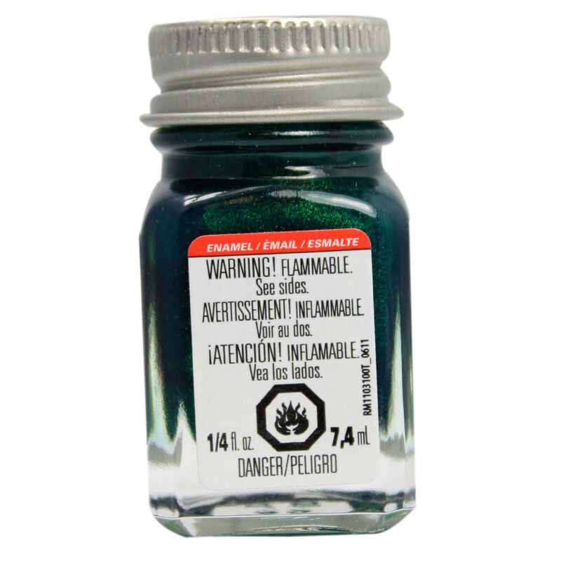 Testors 1530TT Green Metal Flake Enamel Paint 1/4 oz.