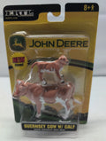 ERTL John Deere 37383 Jersey Cow with Calf Farm Animal Figures NEW Sealed