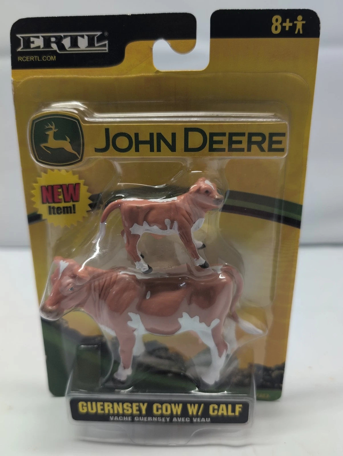 ERTL John Deere 37383 Jersey Cow with Calf Farm Animal Figures NEW Sealed